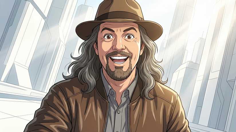 Wulff as animated bassist